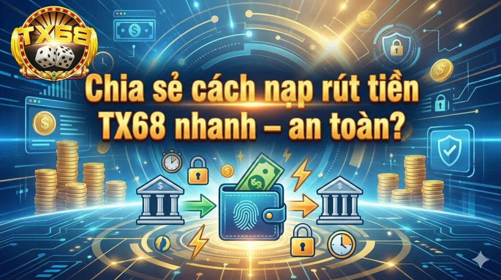 Chia sẻ cách nạp rút tiền TX68 nhanh – an toàn